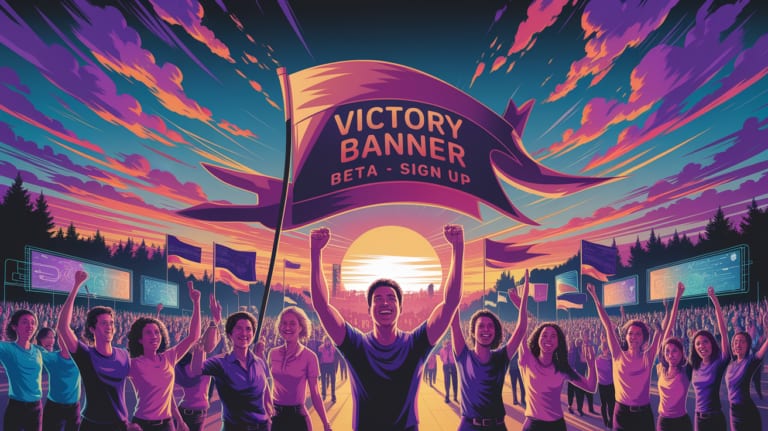 Victory Banner – Beta Sign Up